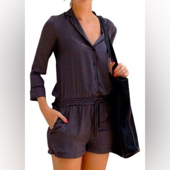 Zara Silk Pajama Romper Sz S - Picture 11 of 11